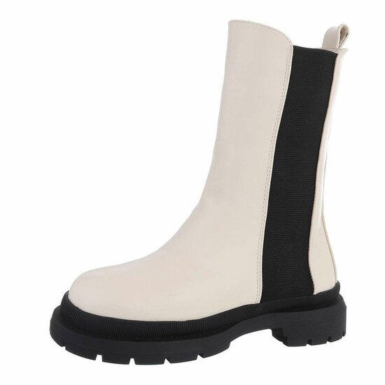 Beige two tone Chelsea boot Angelique.