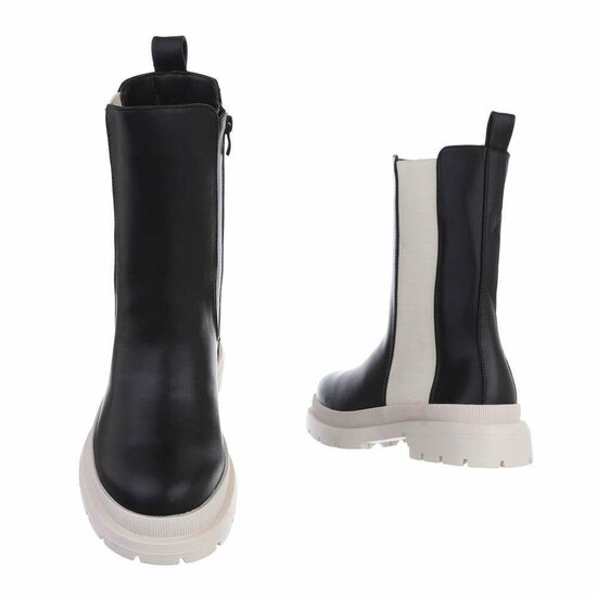 Zwarte two tone Chelsea boot Angelique.