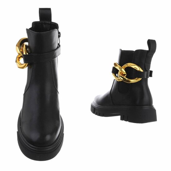 Trendy zwarte Chelsea boot Birgit.