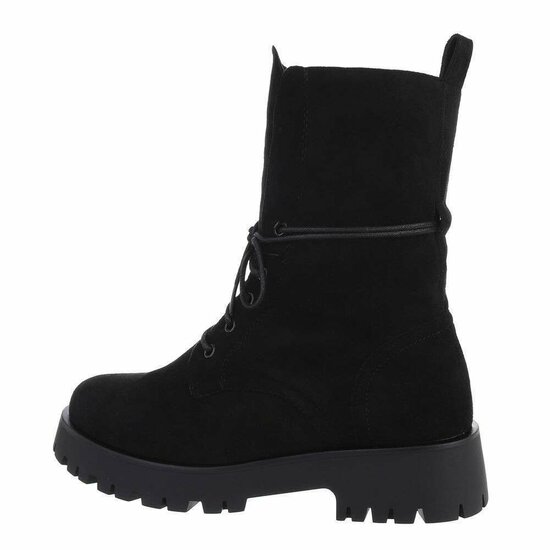 Hoge zwarte suede boot Milenka