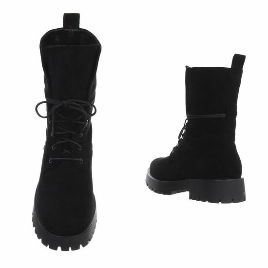 Hoge zwarte suede boot Milenka