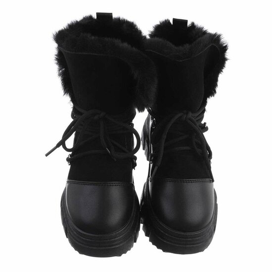 Zwarte daimen winterboot Nelma.