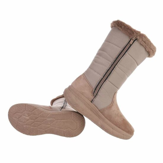 Kaki daimen mix winterlaars Alise.