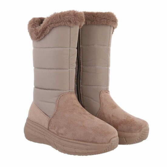 Kaki daimen mix winterlaars Alise.