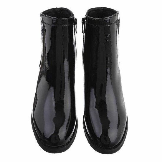 Bottines noires laquées Ankie.