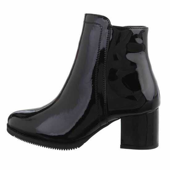 Bottines noires laquées Ankie.