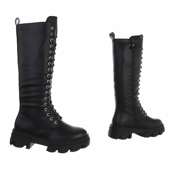 Hoge zwarte fashion boot Concha.