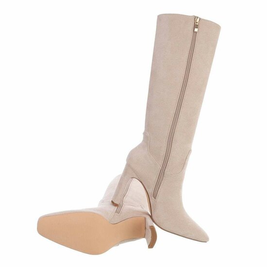 Beige hoge daimen laars Amena.