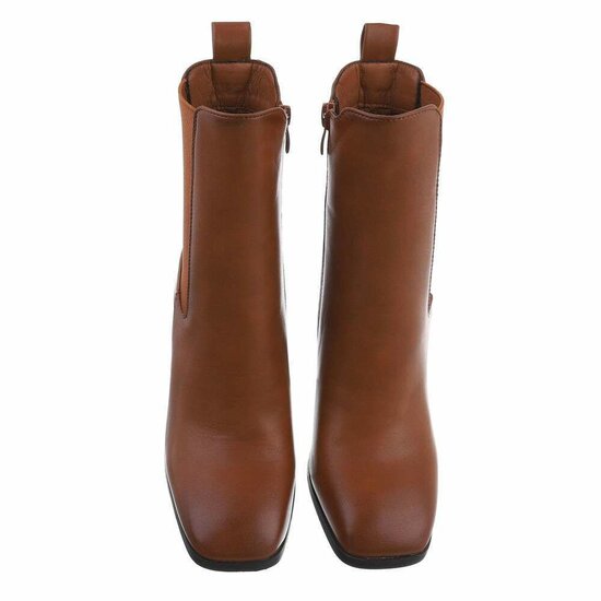 Bottines camel hautes Tamara.