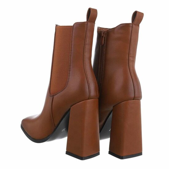 Bottines camel hautes Tamara.