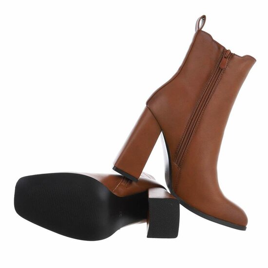 Bottines camel hautes Tamara.