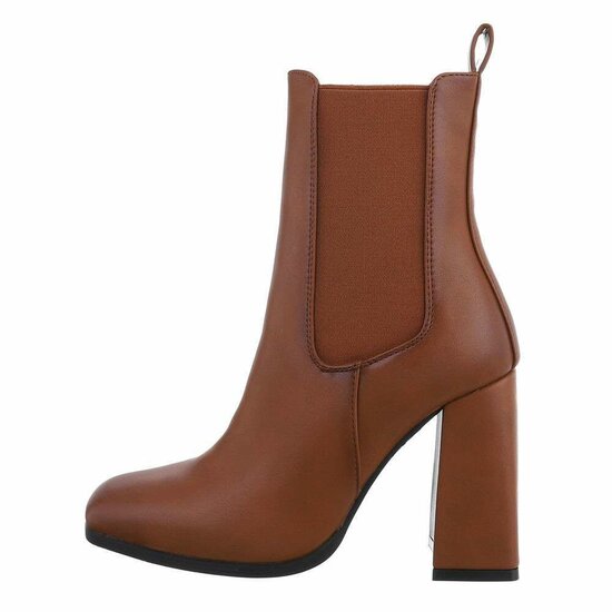 Bottines camel hautes Tamara.