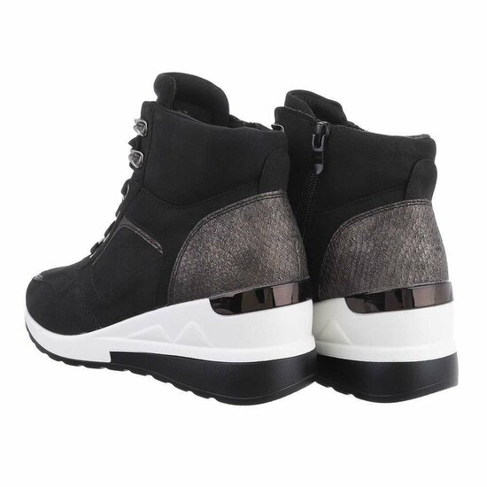 Zwarte hoge mix sneaker Anila.