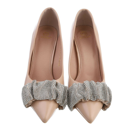Beige high heel pump Azia.