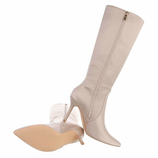 Beige hoge laars Aneesa.