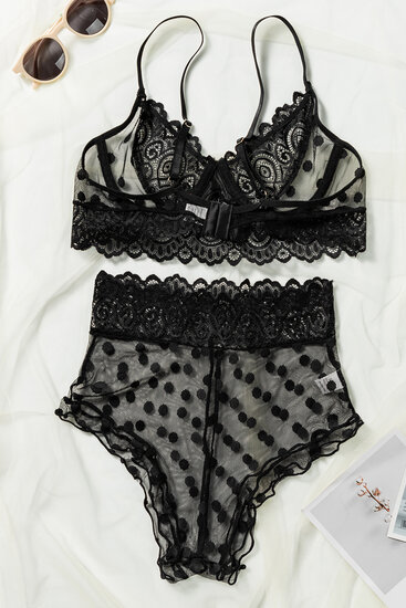 Set de lingerie noire Aniko.