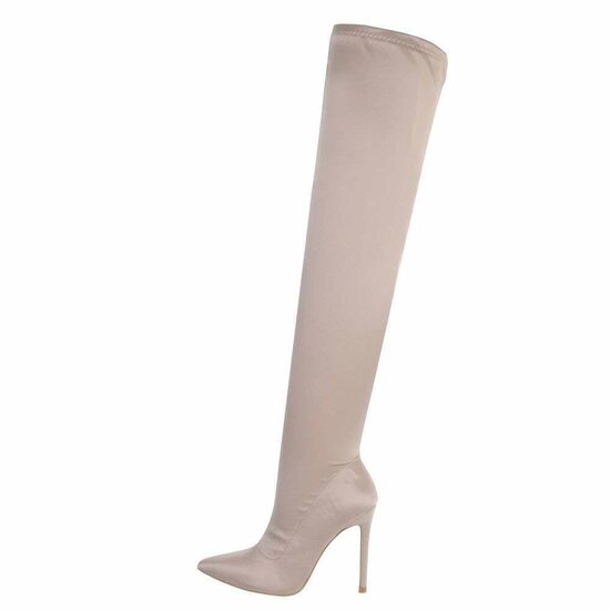 Beige overknee laars Shaunie.
