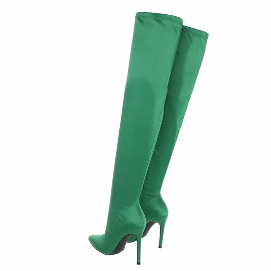 Groene overknee laars Shaunie.