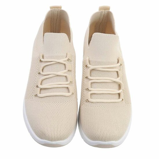 Trendy lage beige sock sneaker Amitis.