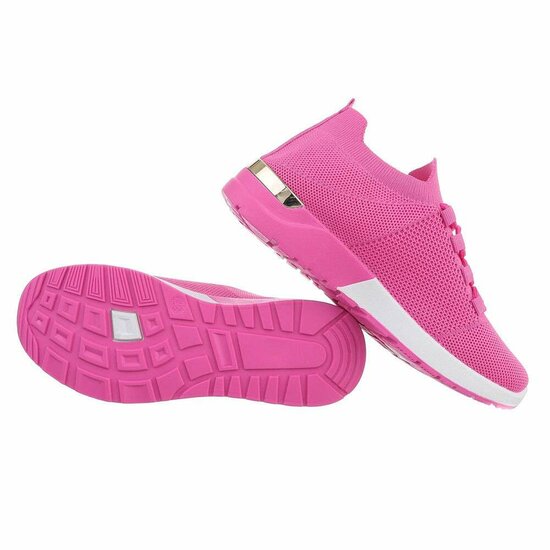 Trendy lage fuchsia sock sneaker Amitis.