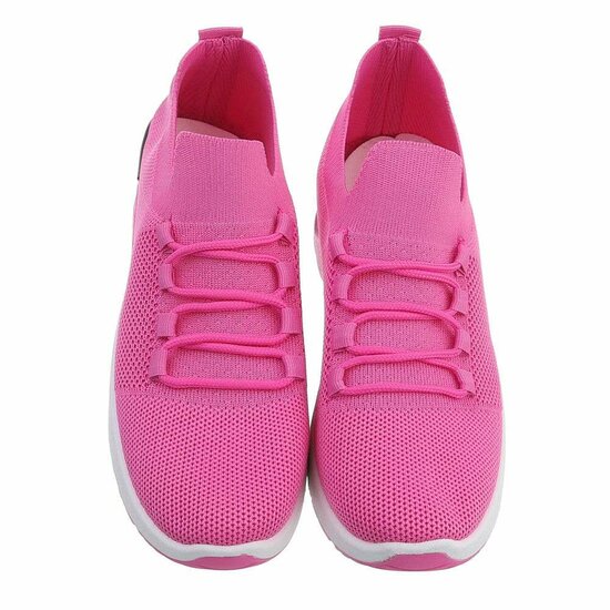 Trendy lage fuchsia sock sneaker Amitis.