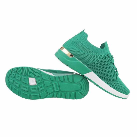 Trendy lage groene sock sneaker Amitis.