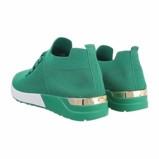 Trendy lage groene sock sneaker Amitis.