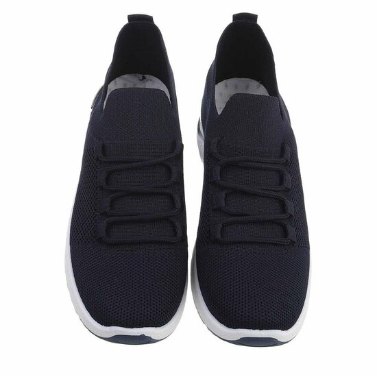 Trendy lage donker blauwe sock sneaker Amitis.