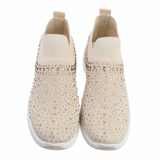 Lage beige sock sneaker Elsy.