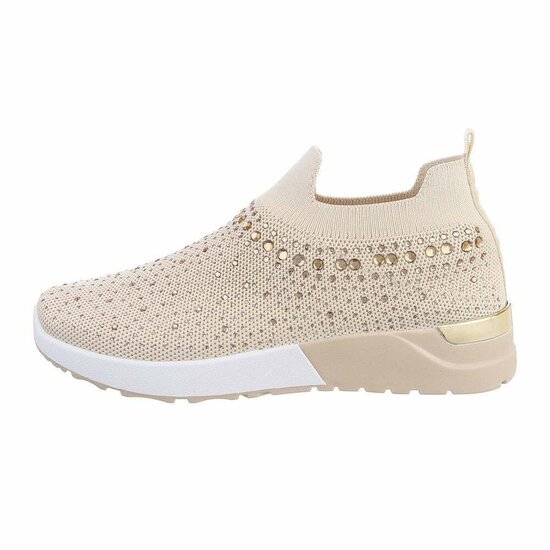 Lage beige sock sneaker Elsy.