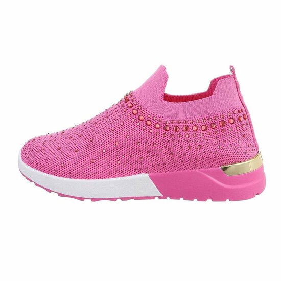 Lage fuchsia sock sneaker Elsy.