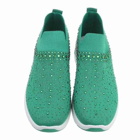 Lage groene sock sneaker Elsy.