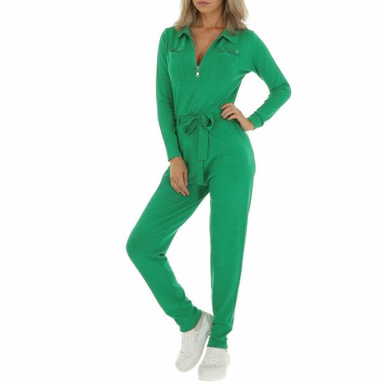 Verknald suiker onwetendheid Sportieve groene jumpsuit. - Sibelle Fashion