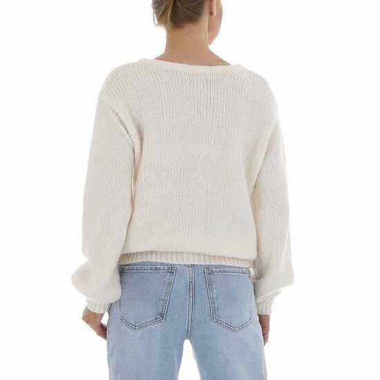 Witte pullover.
