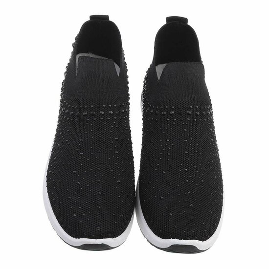 Trendy lage zwarte sock sneaker Toka.