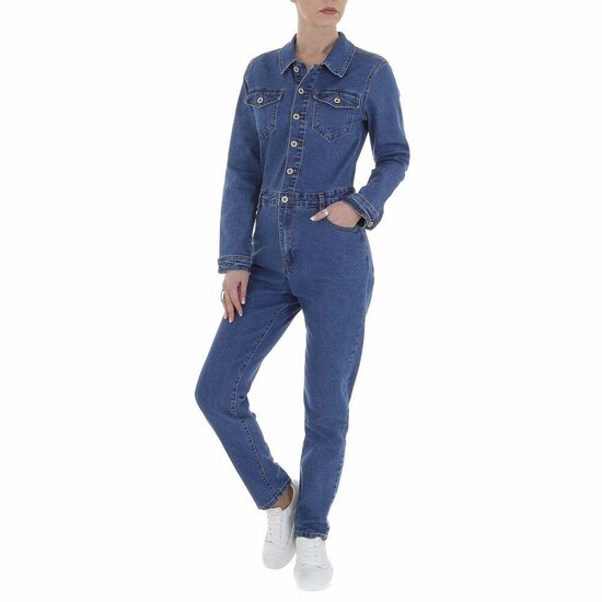 Modieuze jeans jumpsuit.