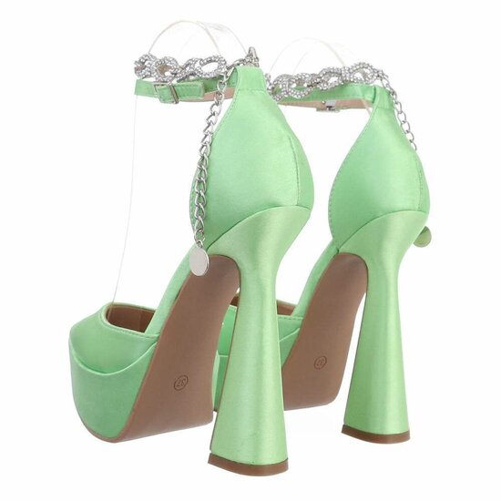 Licht groene high heel pump Asta.