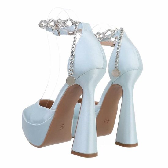 Licht blauwe high heel pump Asta.