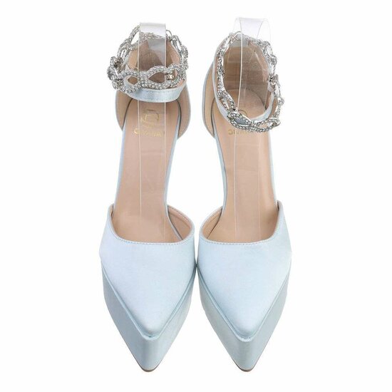 Licht blauwe high heel pump Asta.