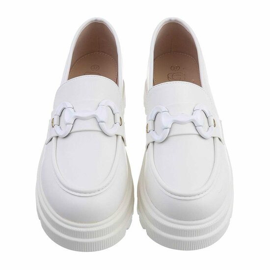 Witte mocassin Marlies.