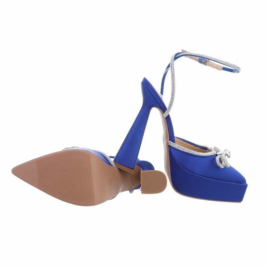Fashion hoge blauwe pump Aurea.