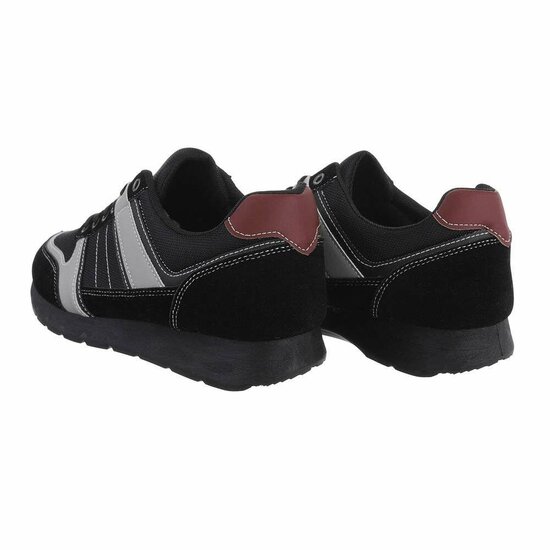 Zwarte mixed lage heren sneaker Elias.