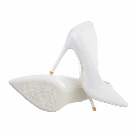 Witte lak pump Adalie.
