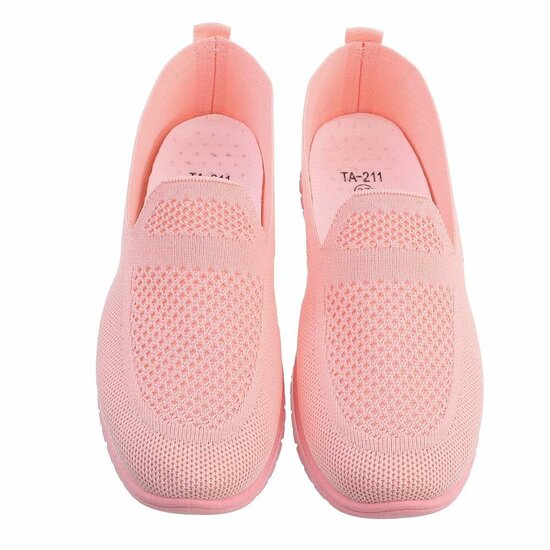 Rose lage textiel sneaker Nadia