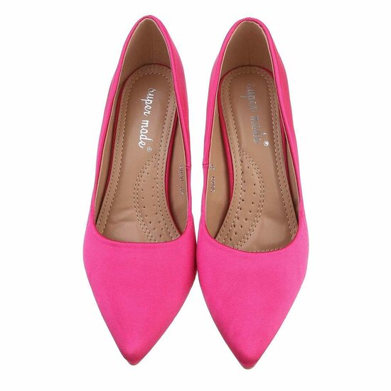 Fuchsia fluwelen pump Jantina.
