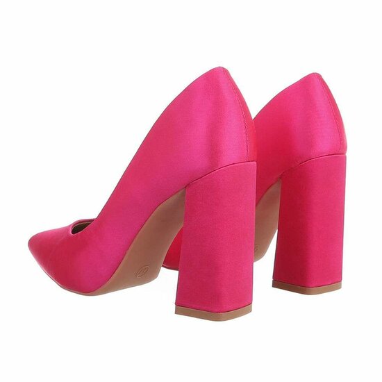 Fuchsia fluwelen pump Jantina.