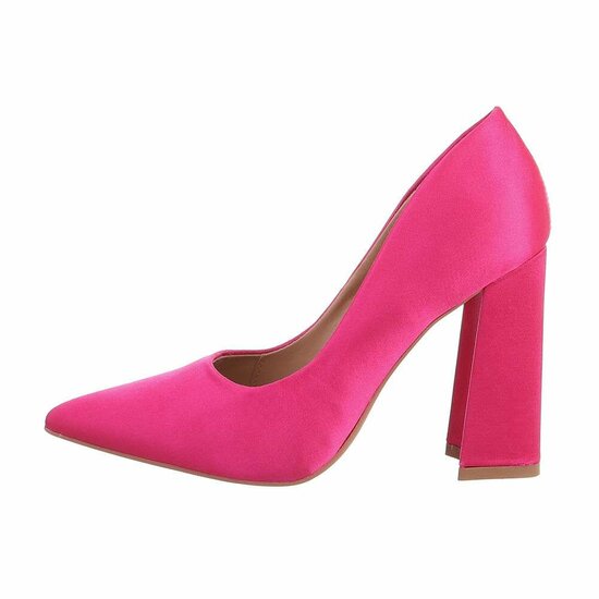 Fuchsia fluwelen pump Jantina.