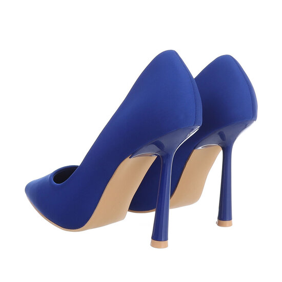 Blauwe daimen pump Paty.