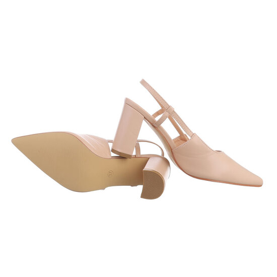 Beige slingback pump Annebeth.