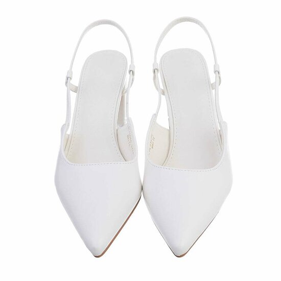 Witte slingback pump Annebeth.